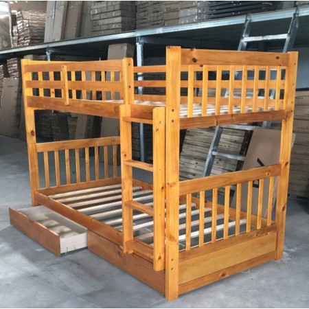 B012 Oak : Giường 2 Tầng + Hộc Kéo - 1m / 1m B012 Oak : Giường 2 Tầng + Hộc Kéo - 1m / 1m
